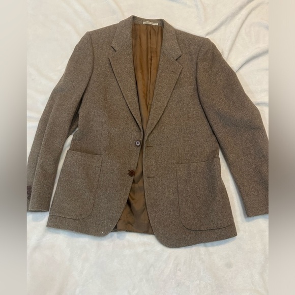 Vintage Yves Saint Laurent Wool Brown suit Jacket - Picture 1 of 11